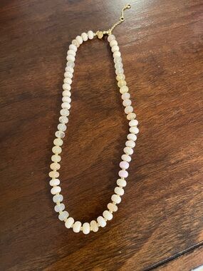 Handmade Beige & Opal Beaded Necklace - Elegant Women's Jewelry